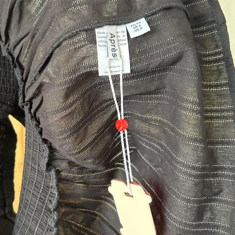 Aprés Studio Black Ruched Mini Skirt - Picture 3 of 4